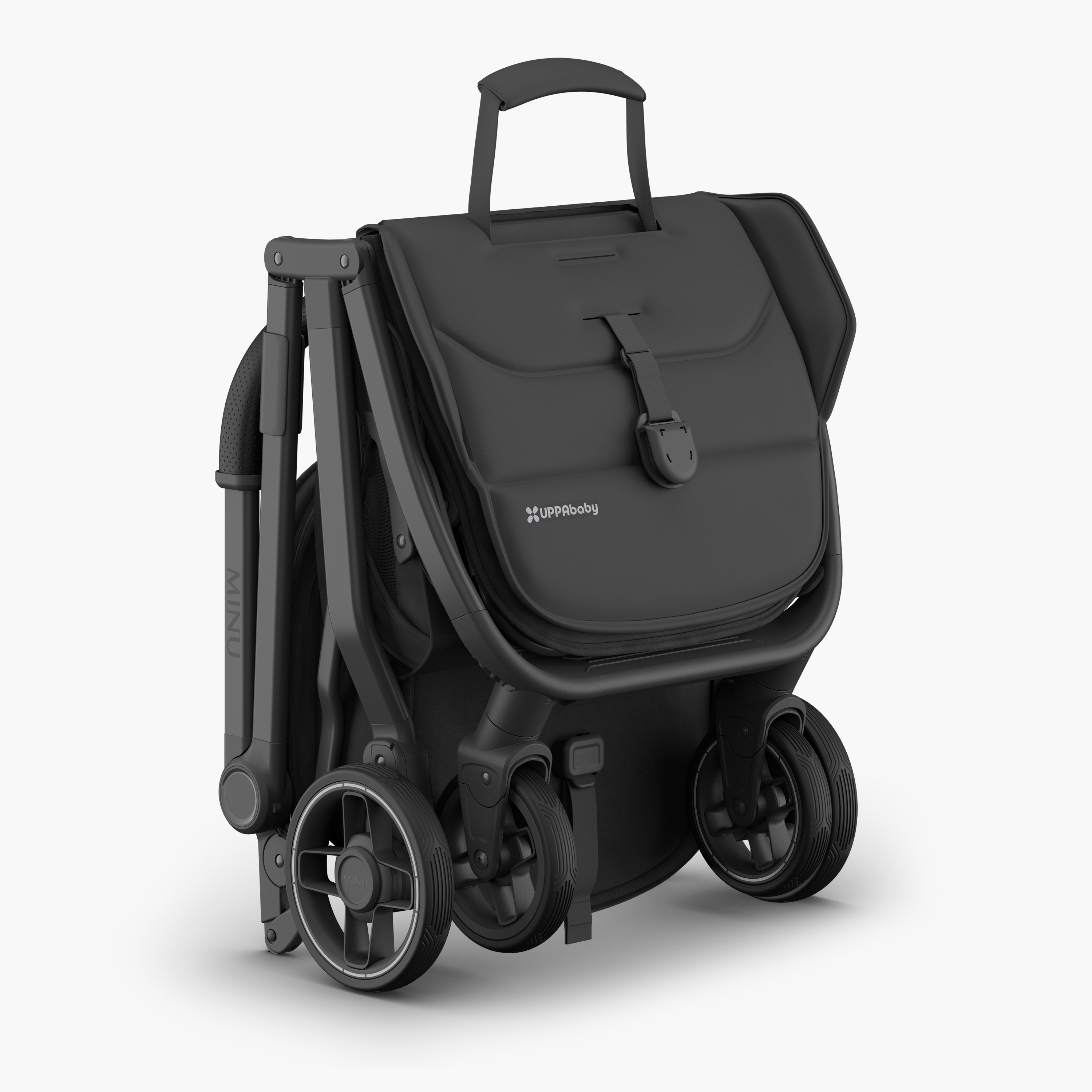 UPPAbaby - MINU V3 Stroller - Jake (Charcoal/Carbon/ Black leather) - UPPAbaby Australia